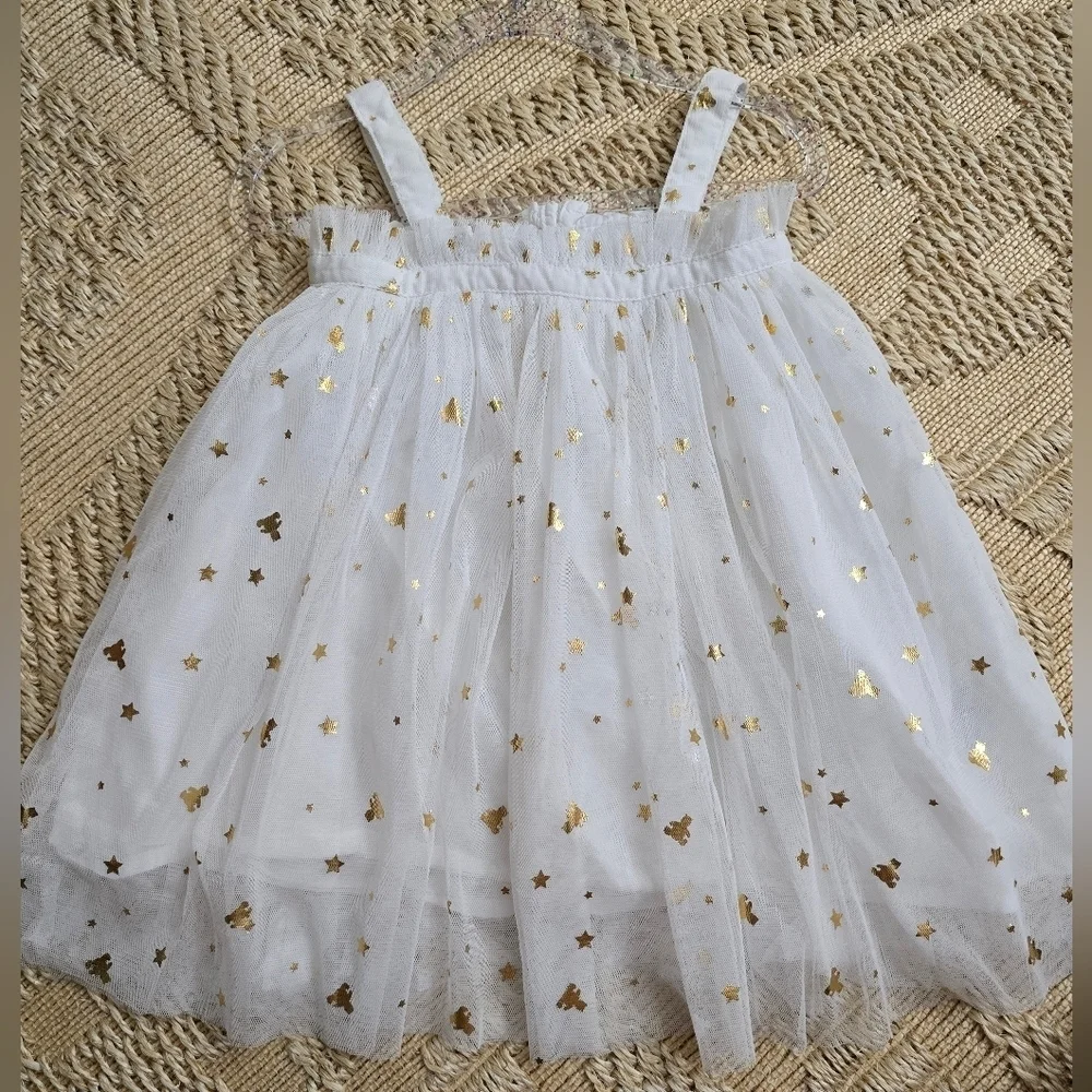 GAP White and Gold Kids Sandals